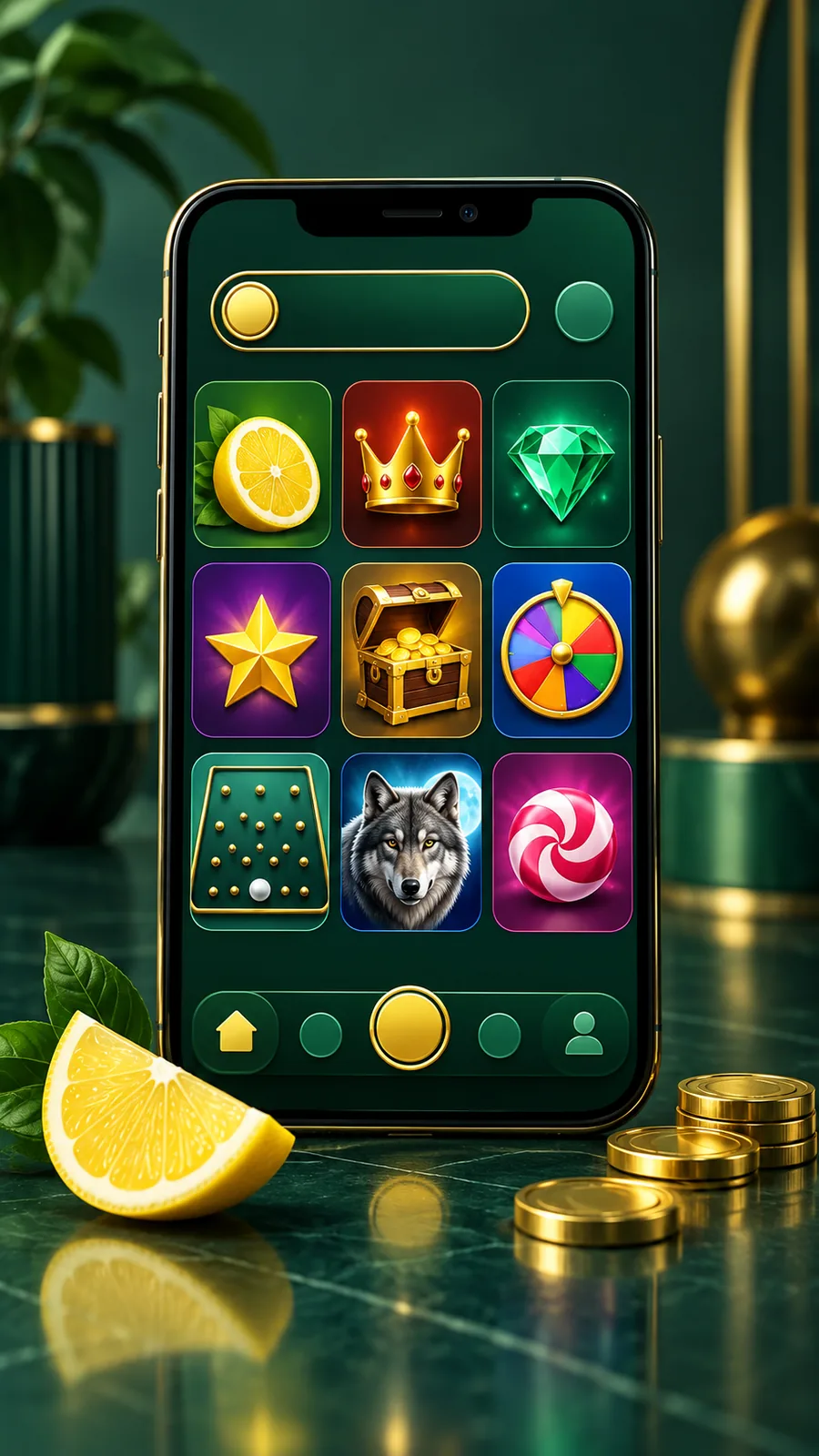 Lemon Casino w wersji mobilnej po zalogowaniu: saldo po wpłacie BLIK, aktywny bonus i polecane gry
